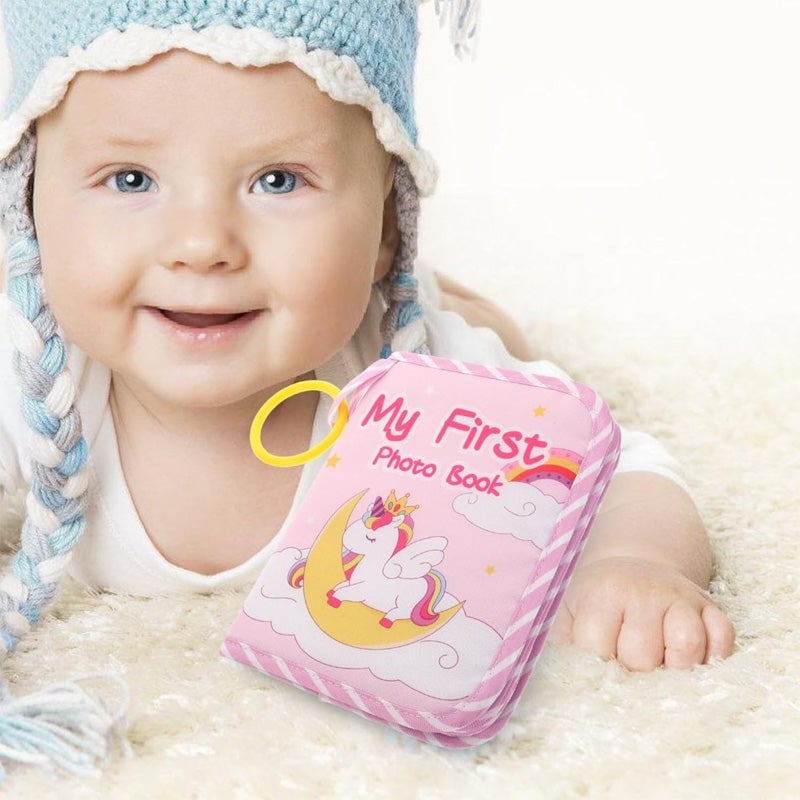 Baby First Photo Album with Shatterproof Mirror