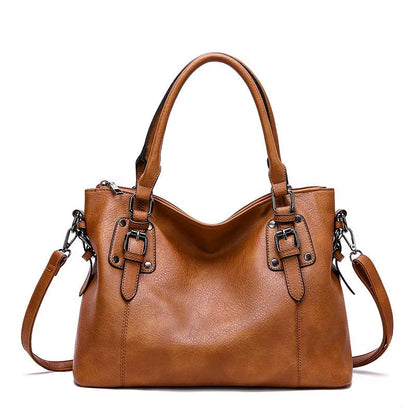 Classic Real Leather Tote Handbag