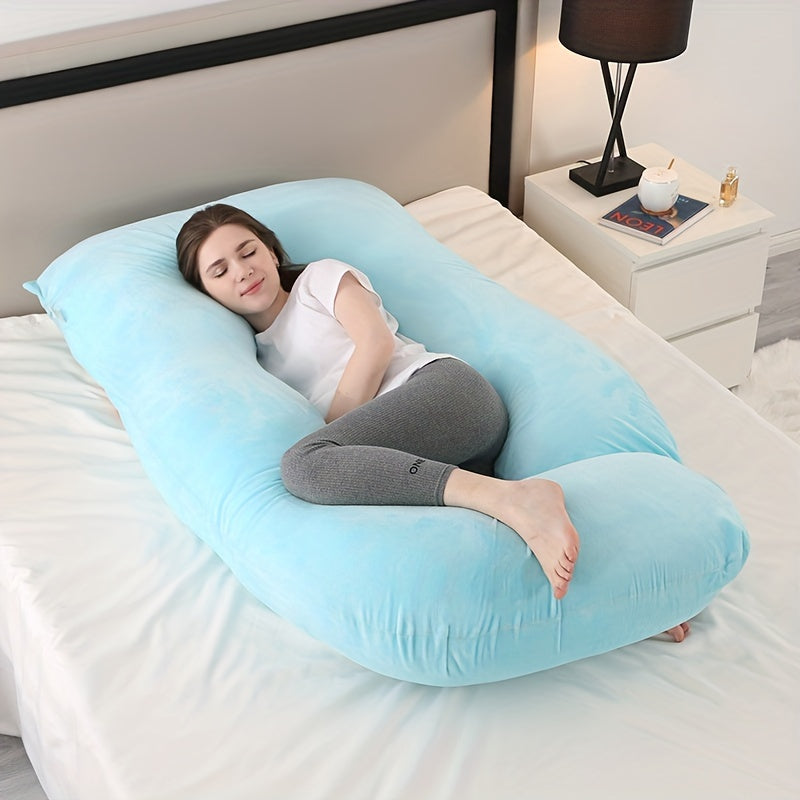 Comfortable J-Shaped Pregnancy Pillow