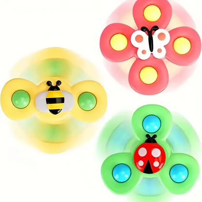 Fun Rotating Suction Cup Toy 3-Pack Set