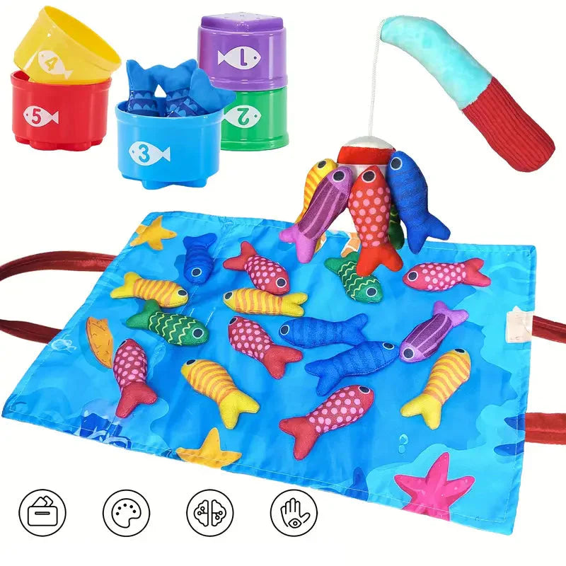 Colorful Educational Fish Toy Set - Fesara
