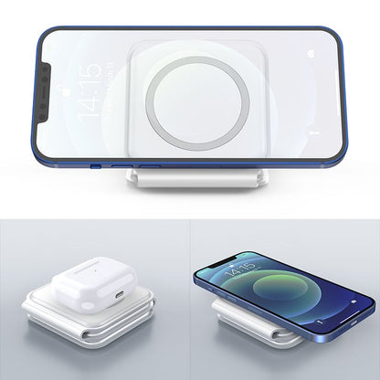 Compact 3-in-1 Portable Wireless Charging Pad