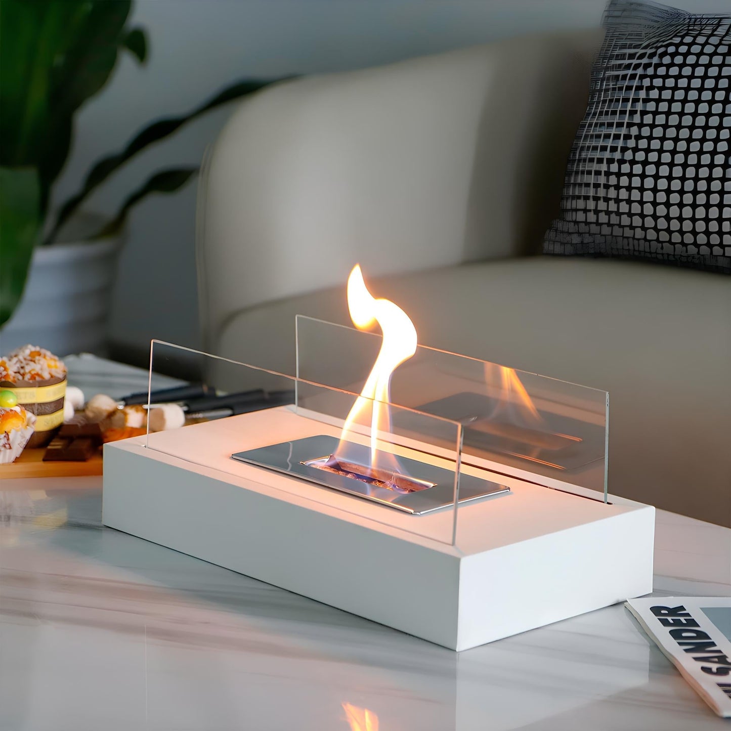 Realistic Flame Portable Table Lamp