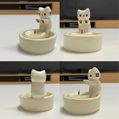 Cute Kitty Resin Storage Box Organizer