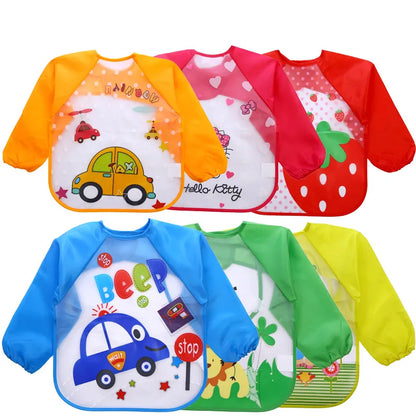 Kids Waterproof Aprons with Long Sleeves