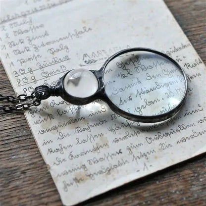 Elegant Magnifier Pendant Necklace