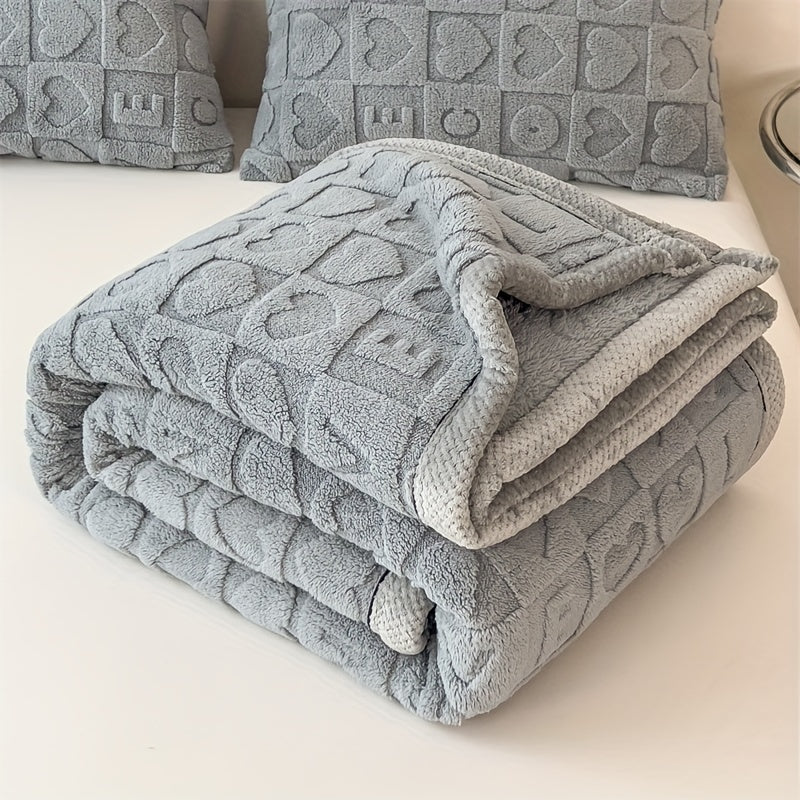 Soft Plush Coral Fleece Throw Blanket for Cozy Warmth