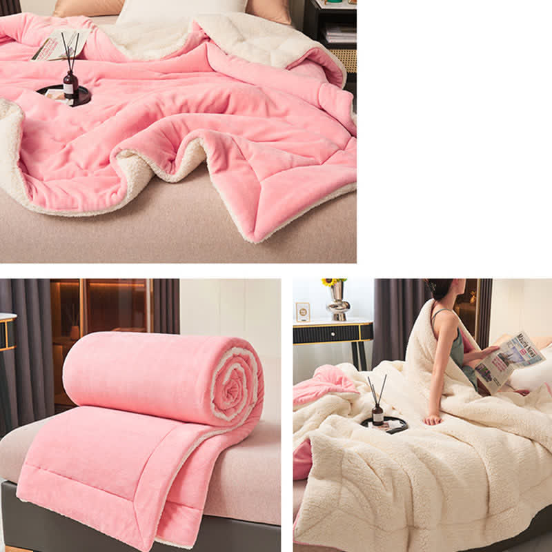 Plush Double Sided Velvet Throw Blanket