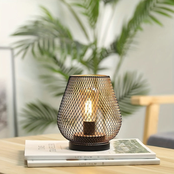 Rustic Metal Table Lamp Set - Modern Warm Lighting