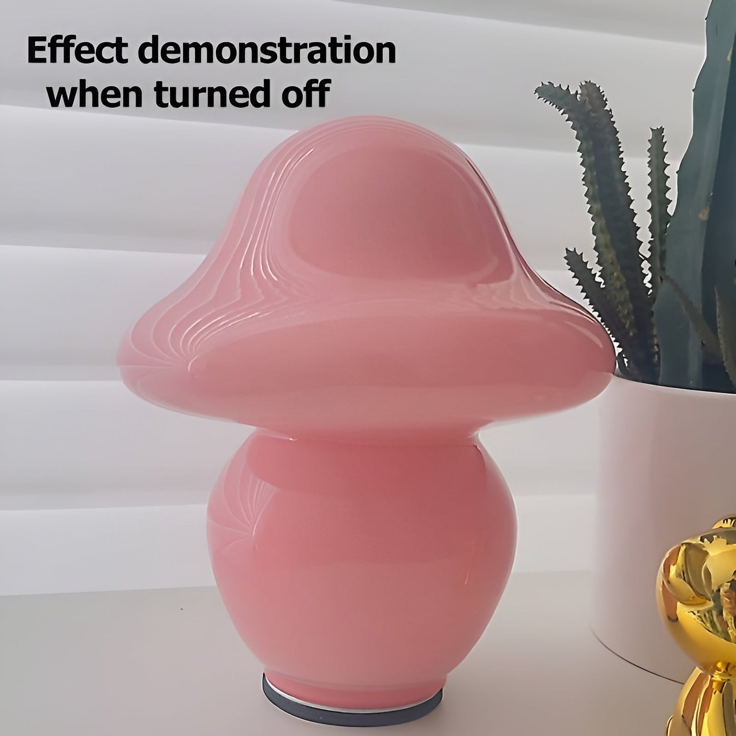 Beautiful Glass Mushroom Table Lamp