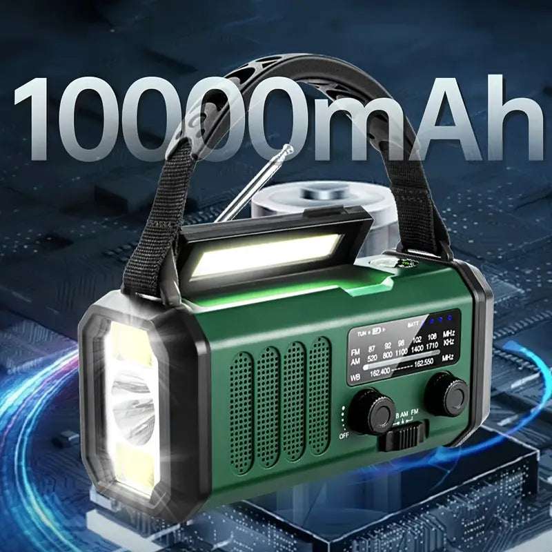 Portable Solar Radio with USB Charger and Flashlight