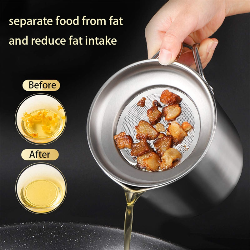 Premium Steel Oil Strainer Pot