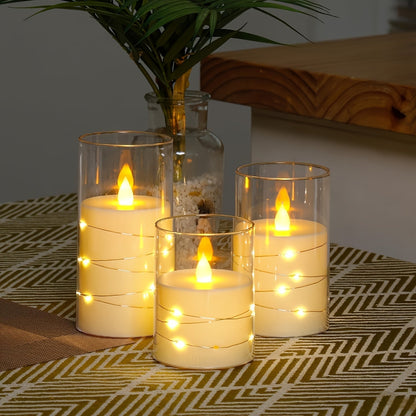 Warm Glow LED Candle Set with Remote