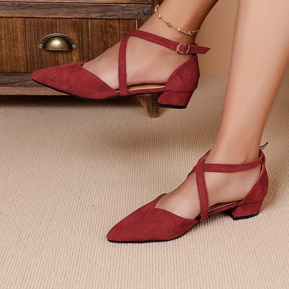 Stylish Low Heel Shoes for Women in Solid Colors