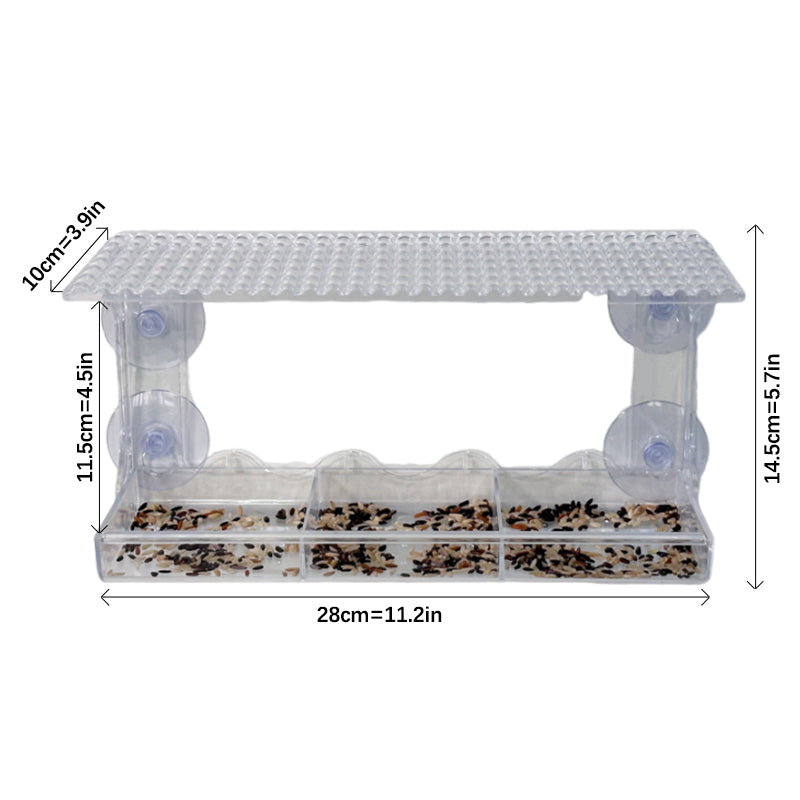 Easy Install Suction Cup Bird House with Clear Window