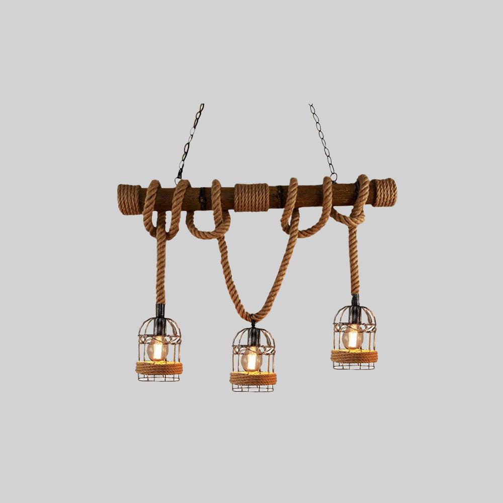 Vintage Industrial Wooden Pendant Lamp