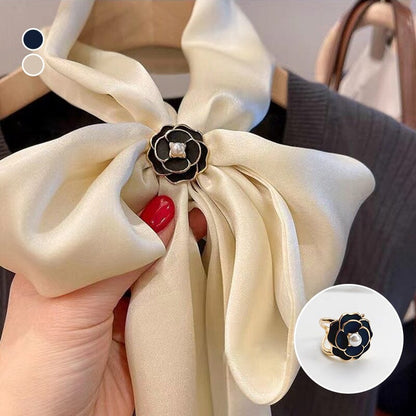Elegant Floral Scarf Clip