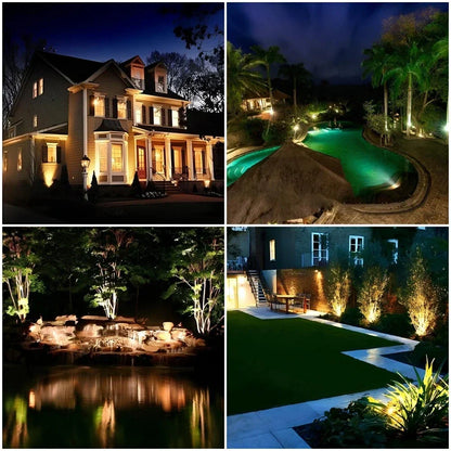 Bright Solar Powered Yard Spotlight Waterproof Outdoor Lamp