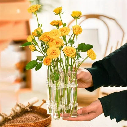 Beautiful Floral Glass Vase Set