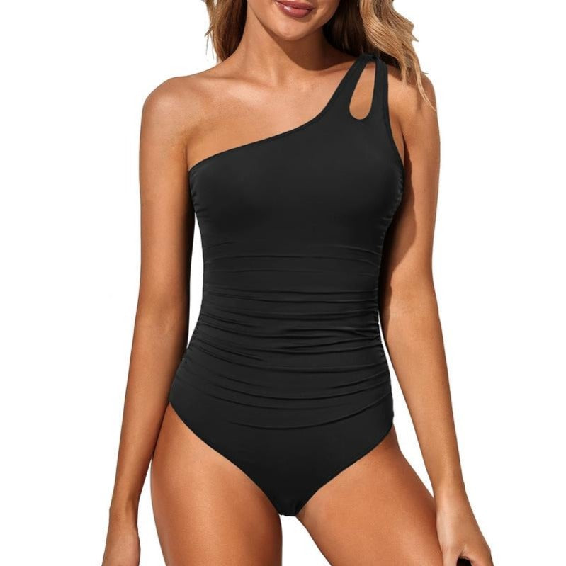 Slimming Halter Neck One Piece Swimsuit