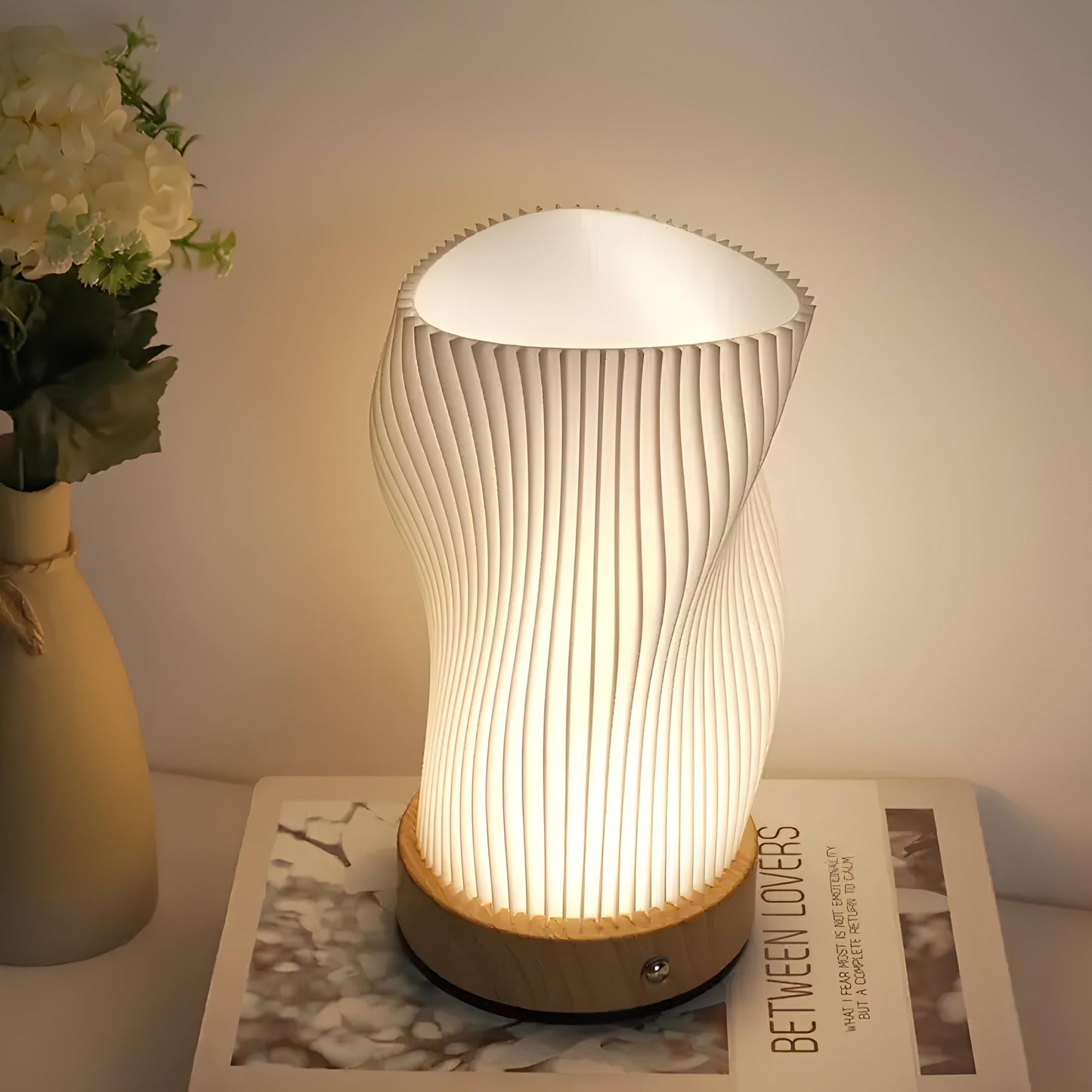 Dimmable Wave Style Modern Table Lamp