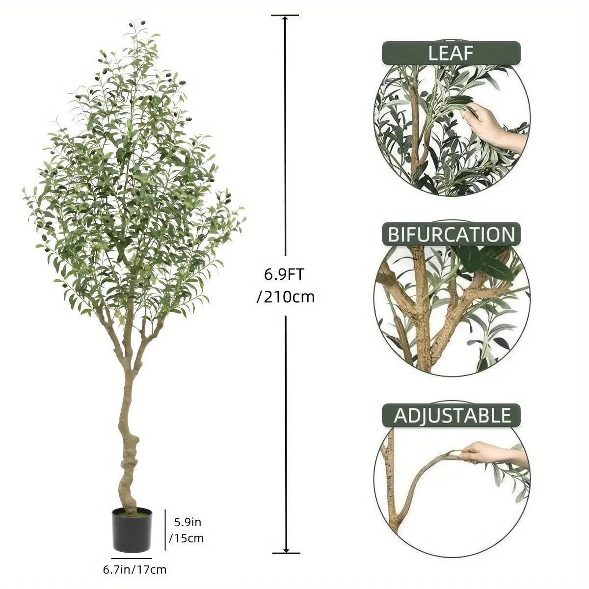 Realistic Artificial Olive Tree Decor