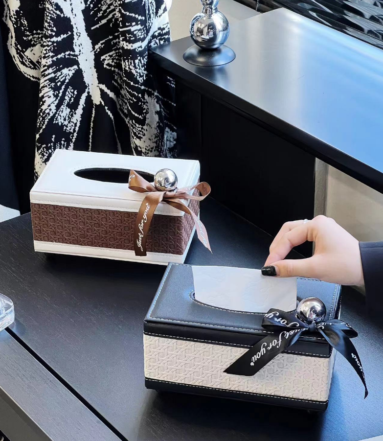 Luxury Leather Tissue Box Holder