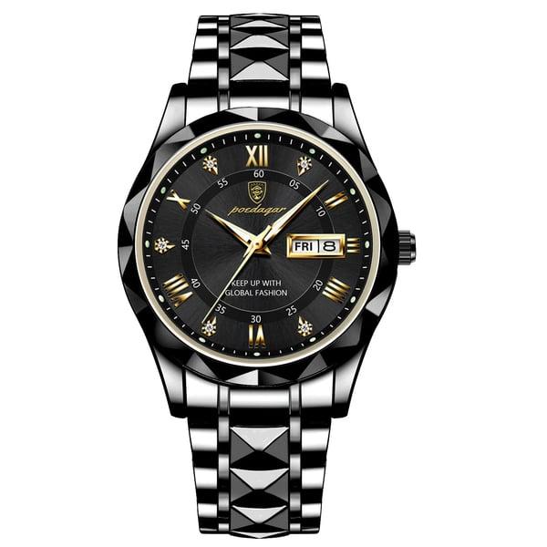 Premium Mens Water Resistant Watch with Glow Dial