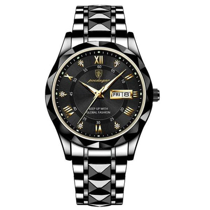 Premium Mens Water Resistant Watch with Glow Dial
