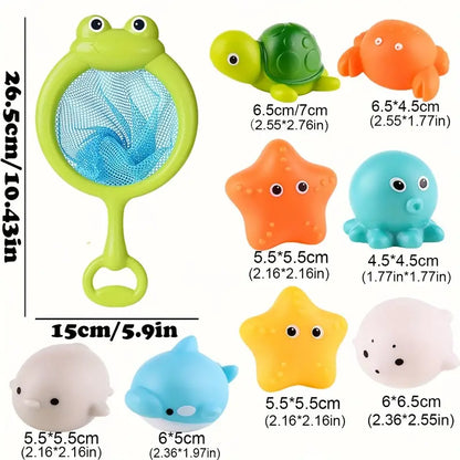 Bright Rubber Bath Toy with Mesh Net
