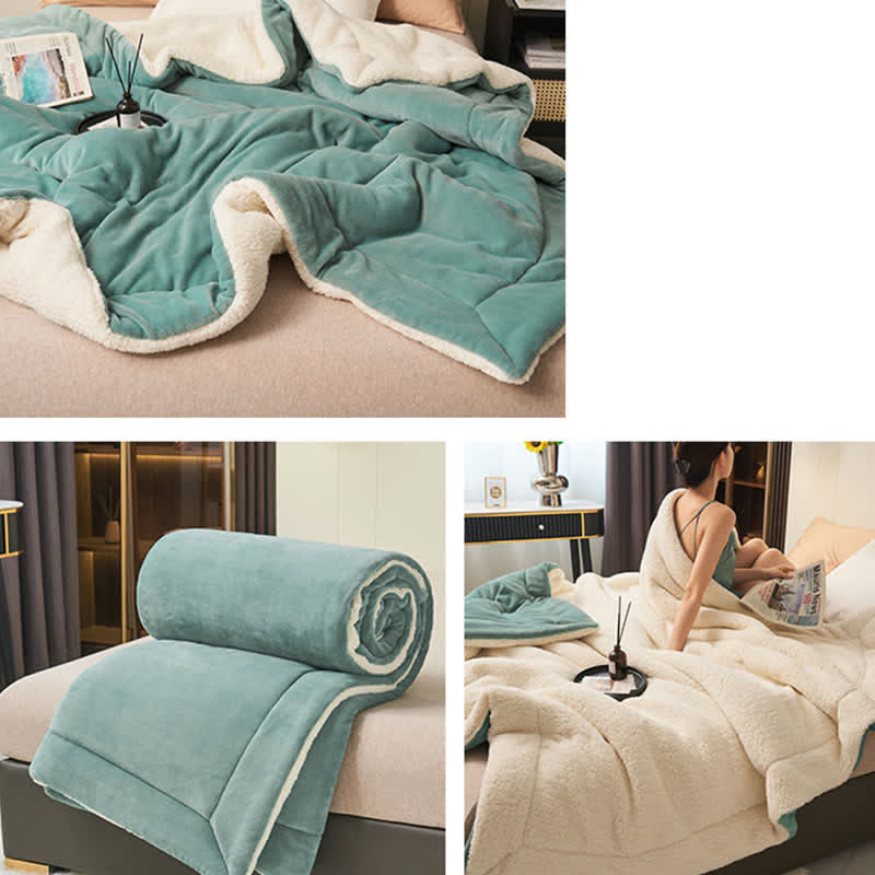 Plush Double Sided Velvet Throw Blanket