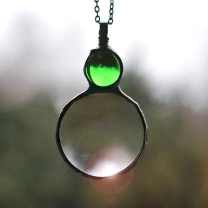 Elegant Magnifier Pendant Necklace