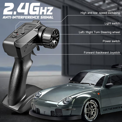 Fast Rechargeable 4WD RC Drift Car with LED Lights