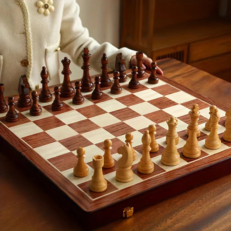 Classic Wooden Chess Board Set for Tournament Play