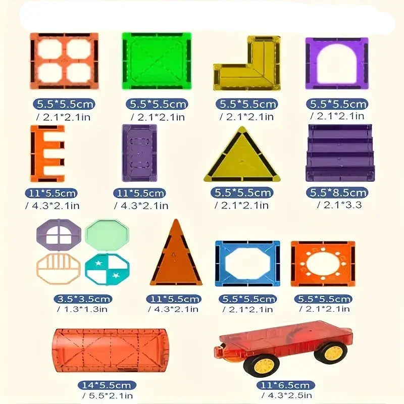 Colorful Magnetic Blocks for Kids Creative Building Fun