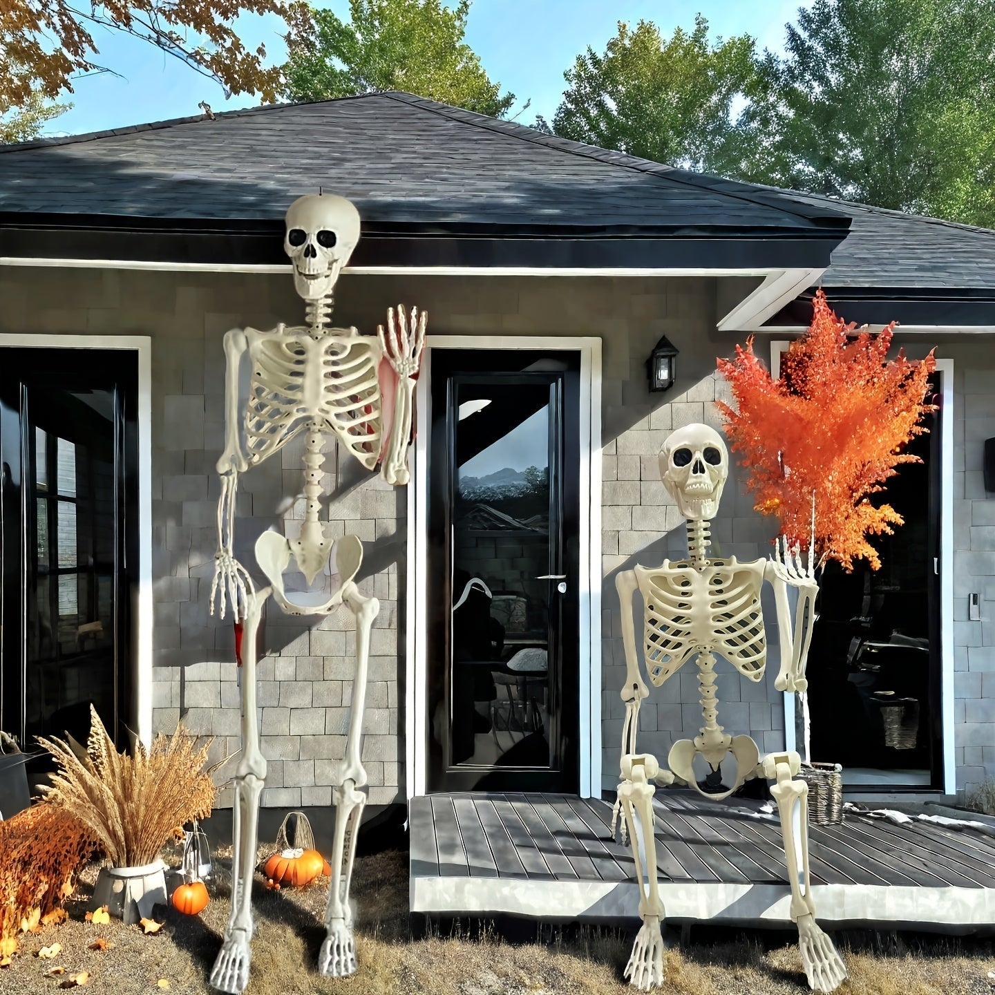 Giant 5.5ft Halloween Skeleton Yard Decor Figure