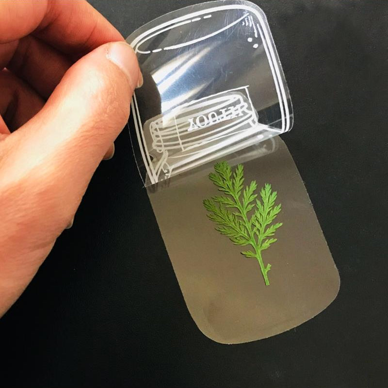 Clear Floral Paper Bookmark