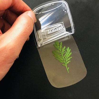 Clear Floral Paper Bookmark