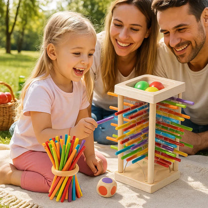 Fun Wooden Ball Toss Skill Toy