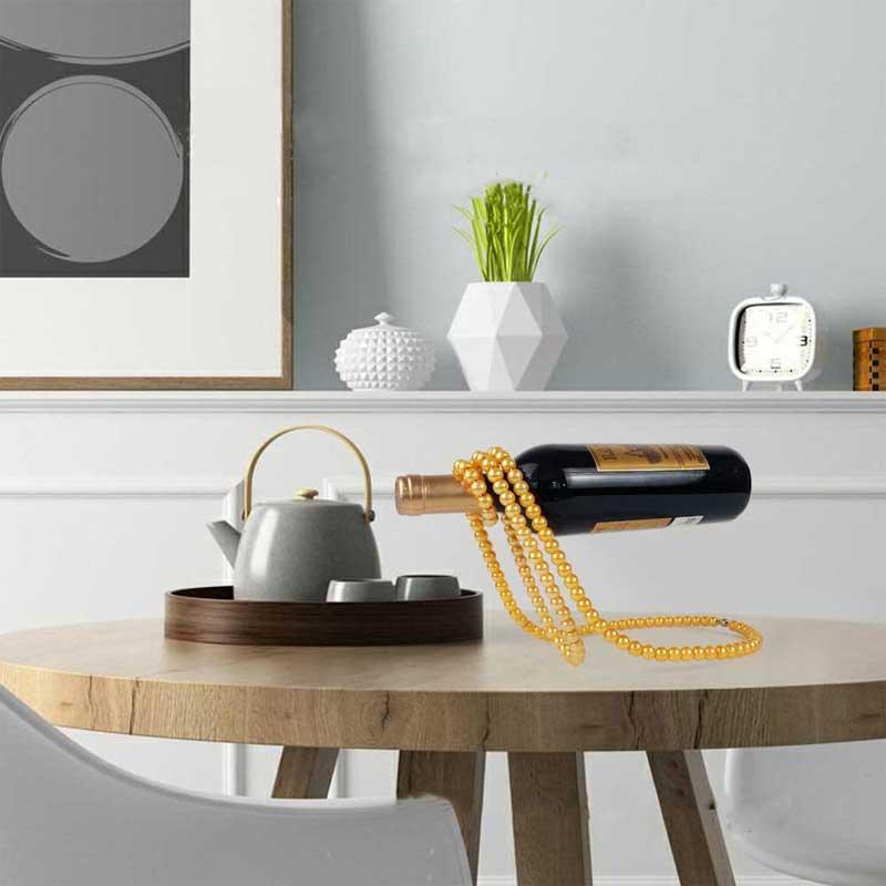 Luxurious Glass Wine Bottle Hanger Rack