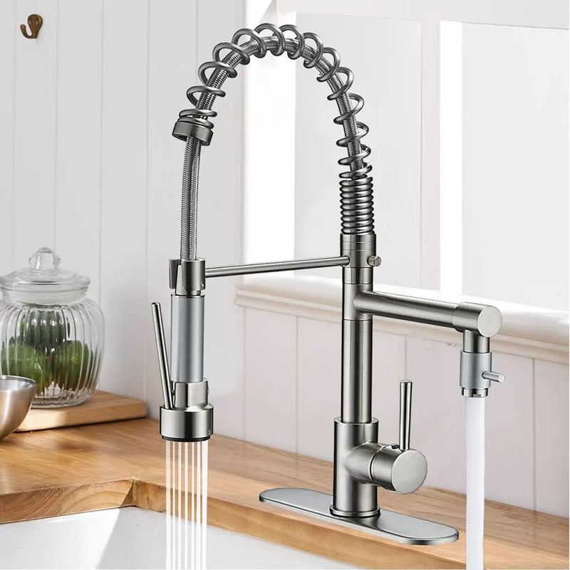 Modern 360° Rotating Kitchen Faucet with Pull Down Sprayer