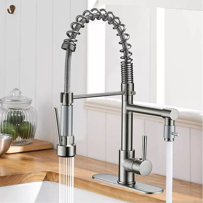 Modern 360° Rotating Kitchen Faucet with Pull Down Sprayer