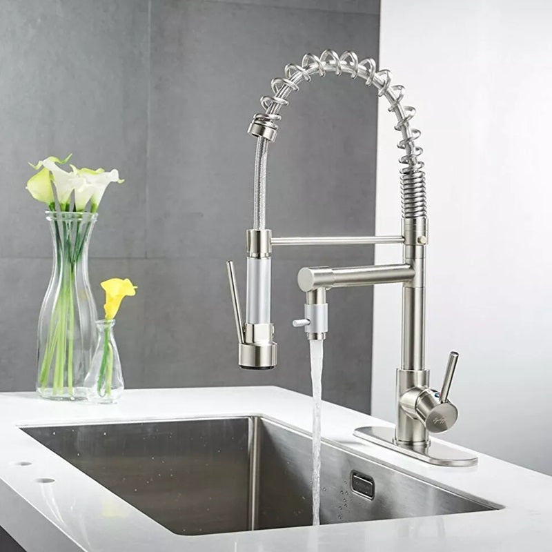 Modern 360° Rotating Kitchen Faucet with Pull Down Sprayer