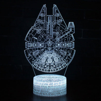 Galaxy 3D Star Wars Millennium Falcon Desk Lamp - Fesara