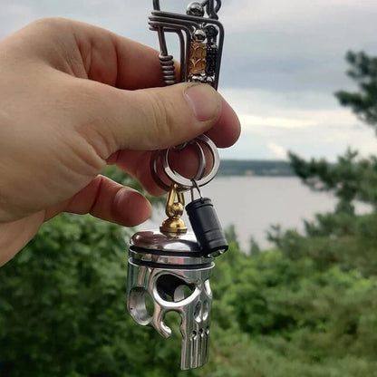 Tough Skull Pendant Keychain