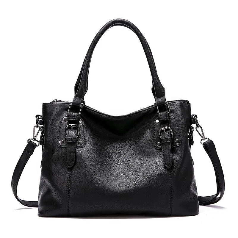 Classic Real Leather Tote Handbag