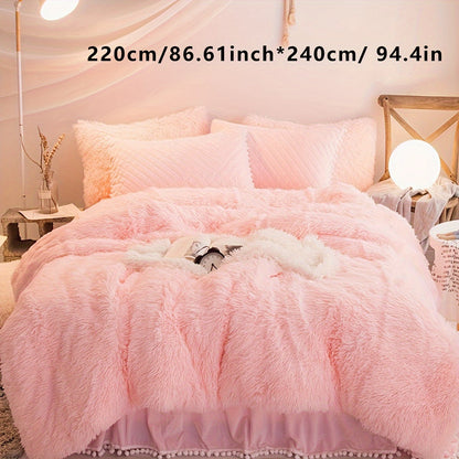 Soft Plush Velvet Duvet Cover Set for Cozy Bedding