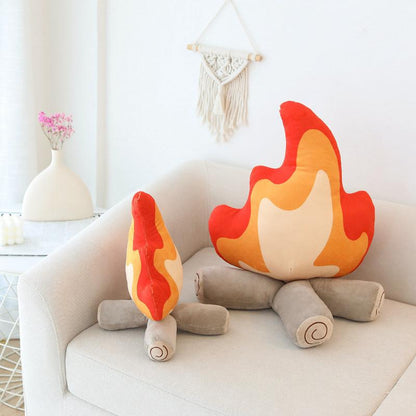 Warm Flame Soft Throw Pillow