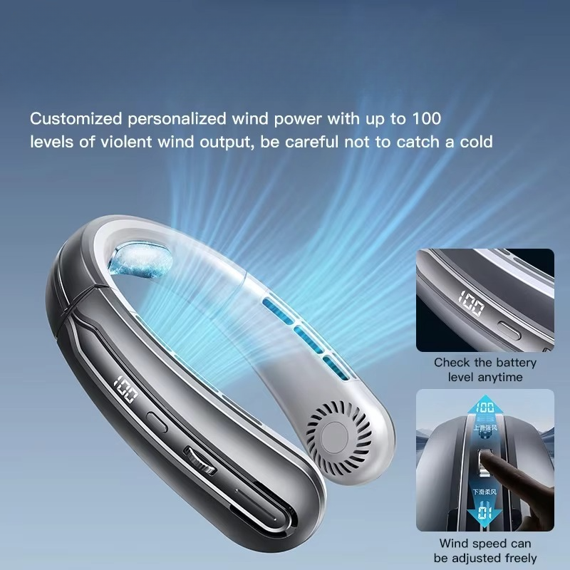 Compact Portable Neck Fan Cooler Rechargeable Personal