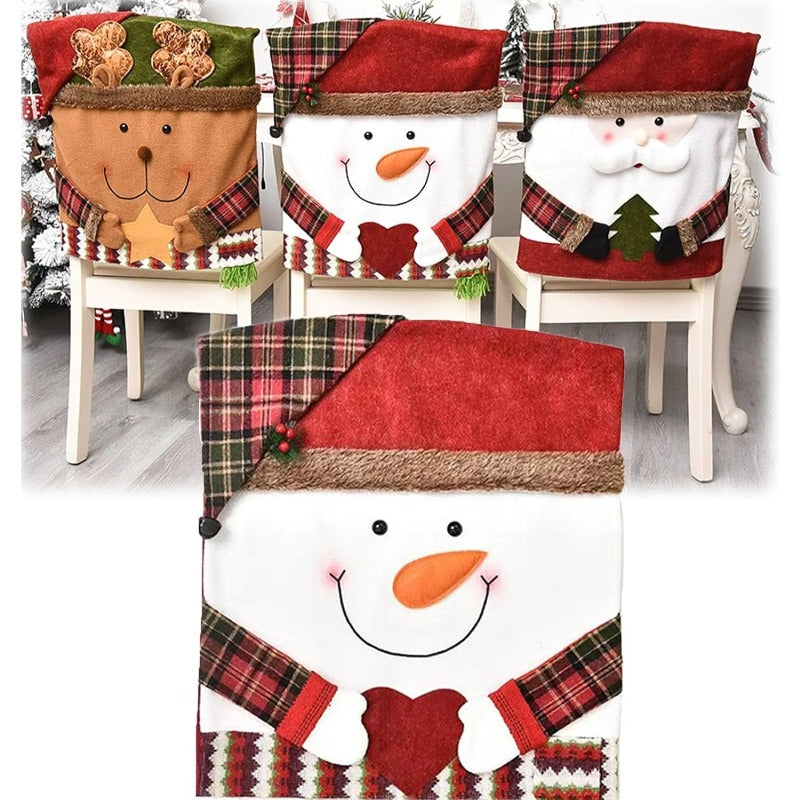 Festive Holiday Santa Chair Covers